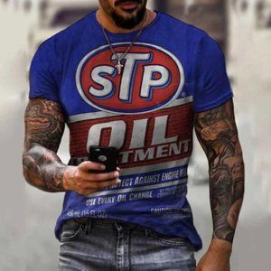 3/$25 Men's 3D Retro Printed Vintage Oil T-Shirt